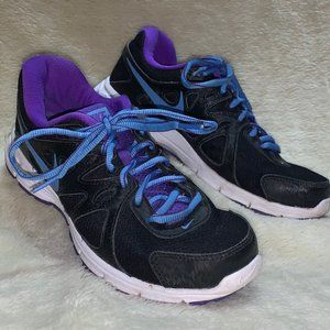 Nike Revolution 2 athletic shoes black purple blue women's 8